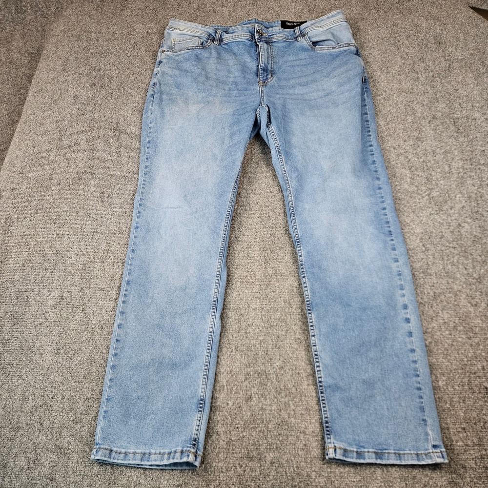 The Perfect Jean NYC Slim Thick Mens 40x32 Light Wash Blue Denim Stretch